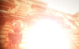 A police precinct burns