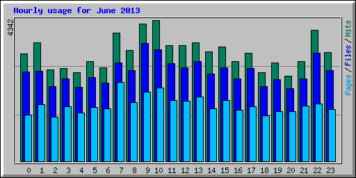 Hourly usage for June 2013