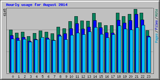 Hourly usage for August 2014
