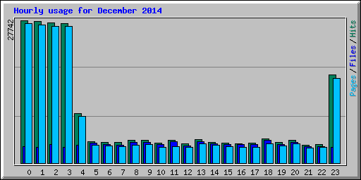 Hourly usage for December 2014