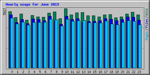 Hourly usage for June 2015