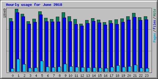Hourly usage for June 2018